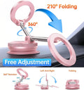 Coolpow【Newest Vacuum Magnetic Phone Holder for Car Phone Holder Mount【Movable Vacuum Suction】Magsafe Car Mount Cell Phone Holders for Your Car Accessories for Women Men for iPhone 17 16-Carbon Fiber