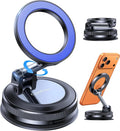 Coolpow【Newest Vacuum Magnetic Phone Holder for Car Phone Holder Mount【Movable Vacuum Suction】Magsafe Car Mount Cell Phone Holders for Your Car Accessories for Women Men for iPhone 17 16-Carbon Fiber