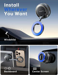 Coolpow【Newest Vacuum Magnetic Phone Holder for Car Phone Holder Mount【Movable Vacuum Suction】Magsafe Car Mount Cell Phone Holders for Your Car Accessories for Women Men for iPhone 17 16-Carbon Fiber