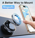 Coolpow【Newest Vacuum Magnetic Phone Holder for Car Phone Holder Mount【Movable Vacuum Suction】Magsafe Car Mount Cell Phone Holders for Your Car Accessories for Women Men for iPhone 17 16-Carbon Fiber