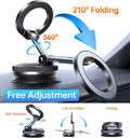 Coolpow【Newest Vacuum Magnetic Phone Holder for Car Phone Holder Mount【Movable Vacuum Suction】Magsafe Car Mount Cell Phone Holders for Your Car Accessories for Women Men for iPhone 17 16-Carbon Fiber