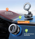 Coolpow【Newest Vacuum Magnetic Phone Holder for Car Phone Holder Mount【Movable Vacuum Suction】Magsafe Car Mount Cell Phone Holders for Your Car Accessories for Women Men for iPhone 17 16-Carbon Fiber