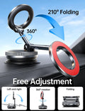 Coolpow【Newest Vacuum Magnetic Phone Holder for Car Phone Holder Mount【Movable Vacuum Suction】Magsafe Car Mount Cell Phone Holders for Your Car Accessories for Women Men for iPhone 17 16-Carbon Fiber