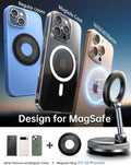 Coolpow【Newest Vacuum Magnetic Phone Holder for Car Phone Holder Mount【Movable Vacuum Suction】Magsafe Car Mount Cell Phone Holders for Your Car Accessories for Women Men for iPhone 17 16-Carbon Fiber