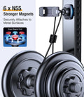Coolpow Magnetic Phone Holder for Gym【Strong Magnets】 Tripod Mount Ring Gym Magnetic Phone Holder Attach to Metal Surface, Gym Accessories for Mothers Gift Essentials for All Smartphones 4.7-7"
